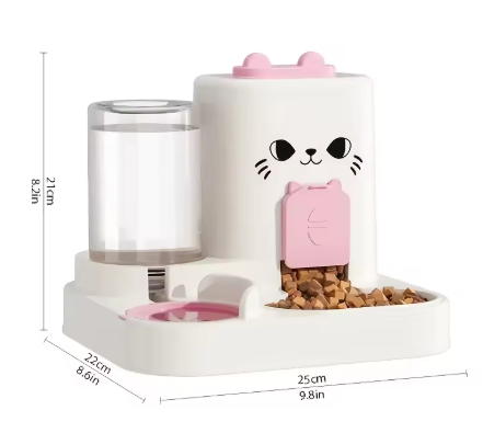 Pet large-capacity feeder integrated automatic water dispenser cat food bowl dog feeding bowl cat bowl dog bowl pet supplies