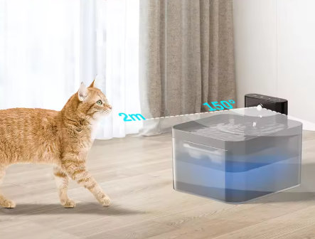 Automatic Pet Water Fountain 2600mAh Wireless Cat Water Dispenser 2.2L Infrared Sensor Smart Dog Drinkier Filter Fountain