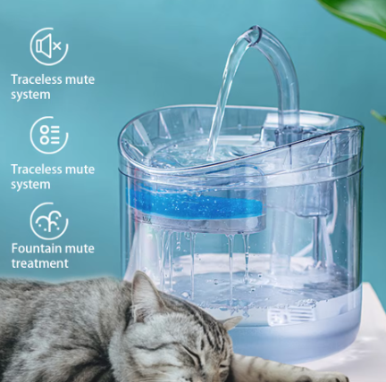 Cat Water Feeder Automation Sensor Faucet Fountain Food Grade Transparent Plastic Dog Water Dispenser For Cat Pet Sensor Drinker