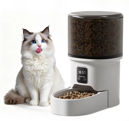 4L Automatic Cat Feeder with Timer Portion Control 1-6 Meals Per Day Button Control for Cats & Small Dogs Supplies