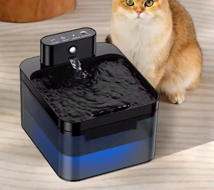 Automatic Pet Water Fountain 2600mAh Wireless Cat Water Dispenser 2.2L Infrared Sensor Smart Dog Drinkier Filter Fountain